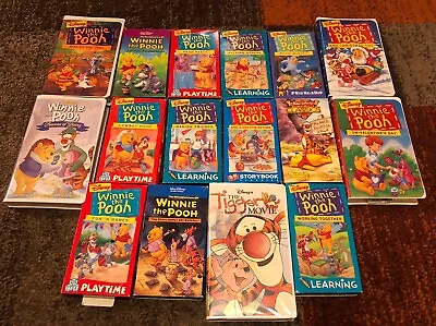 Disney Winnie The Pooh New Adventures Movie Learning Mini Classics VHS Lot Of 16 • $58.90