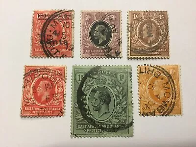 Old Stamps  EAST AFRICA AND UGANDA   X  6 • £1.40