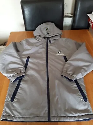  Le Coq Sportif Boys/small Adult Reversible Jacket Grey/navy  With Hood • £3.99