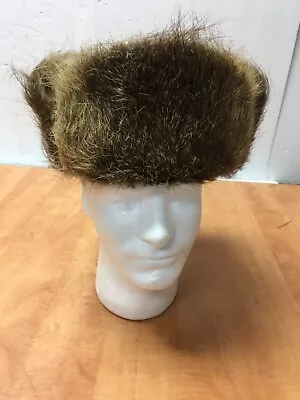 Real Fur Hat Men XL Ushanka Russian Cap Beaver? • $69.99