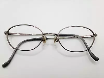 Pentax Womens Oval Eyeglasses Frames - Black And Gray - Vintage 48□19-140 • $26.95