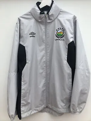 LINFIELD Football Jacket Umbro Full Zip Training Mens Medium M • £19.95