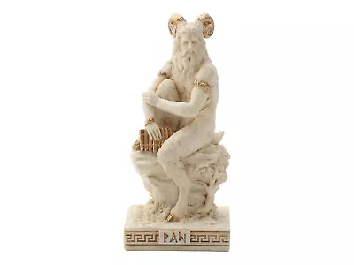 Pan The Greek God Of The Wild Cold Cast Bronze & Resin Statue Miniature • £28.88