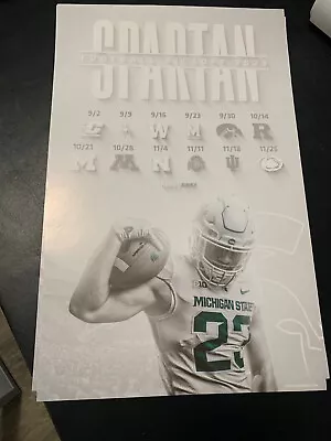 2023 Michigan State Spartans Football Schedule Poster 11x17 • $14.99