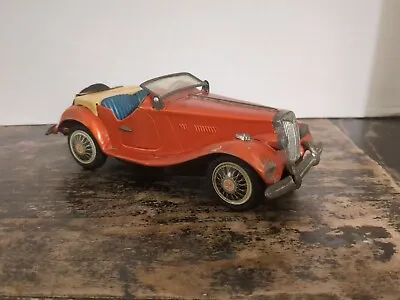 Bandai Tin Friction Car MG TD Used No Box 21cm Japan Red • $99.99