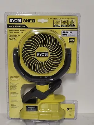 NEW RYOBI ONE+ 18V Cordless 4 In. Clamp Fan (Tool Only) • $25