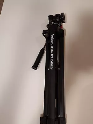 Velbon Stratos 470 Tripod Camera Video Vel-Flo 8 PH-258 Pan Tilt Multi-angle 63” • $29.99