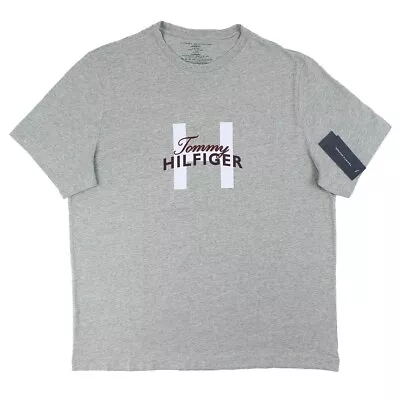 Tommy Hilfiger Men's Classic Short Sleeve T-Shirt Gray Heather DR09155180 • $51.98