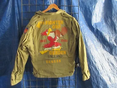 Wwii Usaaf 4 Th Fighter Group  M-41 Noseart Flight / Field Jacket Size L  • $350