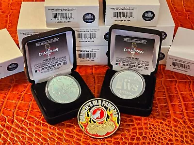 2023 Texas Rangers World Series Champions 1 Oz Silver Round World Champs Coa • $194.90