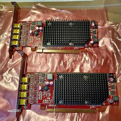 Lot 2x ATI FirePro 2460 512MB GDDR5 4 Mini Display Port PCI-E Video Card • $19.99