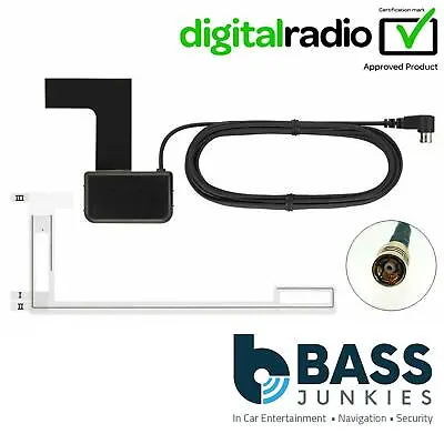 Universal DAB+ SMB Internal Car Stereo Radio Glass Film Mount Antenna Aerial • £19.95