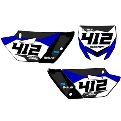 YZ 85 SG63 Custom MX Number Plates Senge Graphics Kit Compatible With Yamaha • $65.99