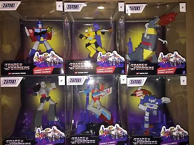 🔥🤖🔫🚚🚖🦖✈️📼🔥🤖🔫🚚🚖🦖✈️📼Zoteki Transformers Statue Diorama Set 6 Figures • $80