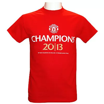 Manchester United 2013 English Premier League Champions Youth T-shirt NWT MAN U  • $18.69