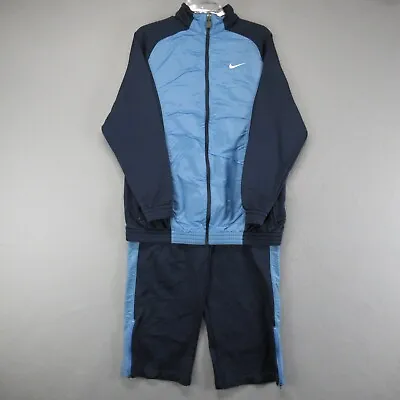 Vintage Nike Track Suit Adult Medium Blue Warmup Wide Leg Hip Hop Men Boys Large • $63.95