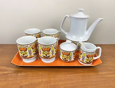 Vintage Japanese 10 Piece Fine Porcelain Tea Coffee Serving Set Floral • $79
