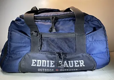 Eddie Bauer Canvas Duffel Bag 22 X 12 X 12 Vintage Dark Blue • $19.99