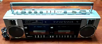SANYO M-W25F - Dual Deck Cassette Player - Stereo - Boombox - VGC - Vintage • $299.99