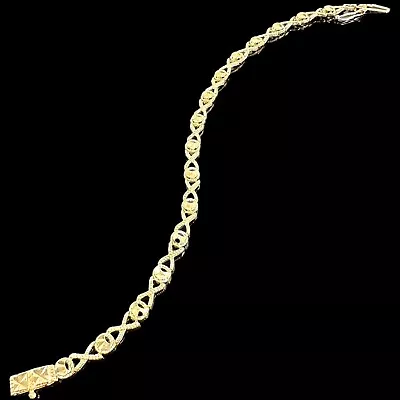 Vintage 14k Solid Yellow Gold Die Struck Bracelet 5.66 Grams 7.25  • $524.95