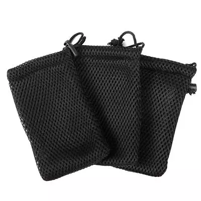 5Pcs Nylon Mesh Drawstring Storage Bag Multi Purpose Pouch For Digital Products • $6.99