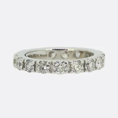 1.90 Carat Diamond Full Eternity Ring Size J - 18ct White Gold • £1815