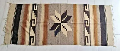 Antique Mexican Indian Sarape Poncho Blanket From OaxacaMexico Zapotec • $45