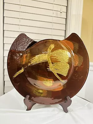 Unique Vintage Handmade Art Glass Vase Decorative • $38