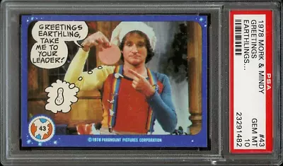 1978 Topps Mork & Mindy #43 Greetings Earthling Take Me To Your Leader! Psa 10 • $179.99