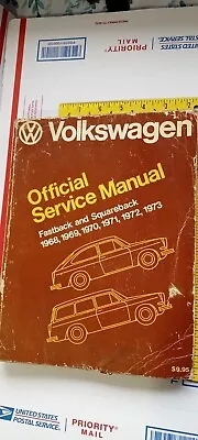 VW Fastback Squareback 1968-1973 Service Manual Wiring Diagrams BENTLEY OFFICIAL • $39