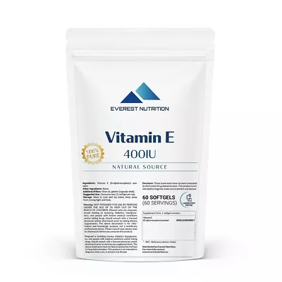 Vitamin E Softgels 400 IU Natural Antioxidant • $64.99