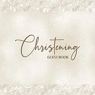 Baby Christening Guest Book Baptism Guestbook To Sign-in Prayers Blessings & ... • £12.27