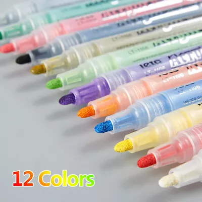 Acrylic Paint Marker Pens Permanent For Stone Painting Wood Ceramic Glass Fabric • £6.99