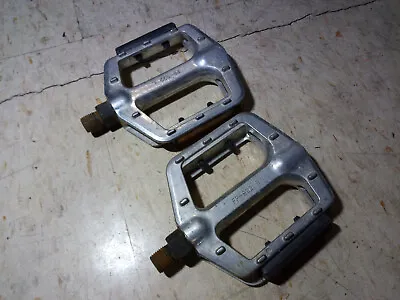 Mongoose Pedals OLDSCHOOL BMX 1/2 PEDALS SET SILVER USED • $26.99