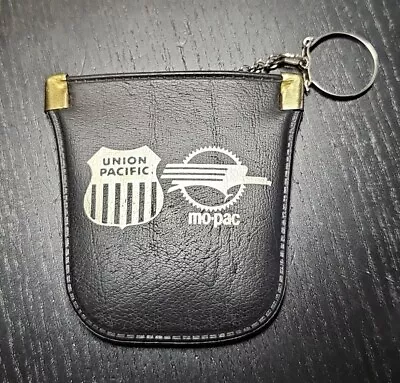 Vintage Union Pacific Railroad UPRR Mo-Pac Advertising Keychain Coin Purse Pouch • $22.49