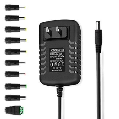 $15.92 • Buy DC 12 Volt 2 Amp Power Supply 24W 12Volt 2Amp AC Adapter 100-240V 50-60Hz AC To