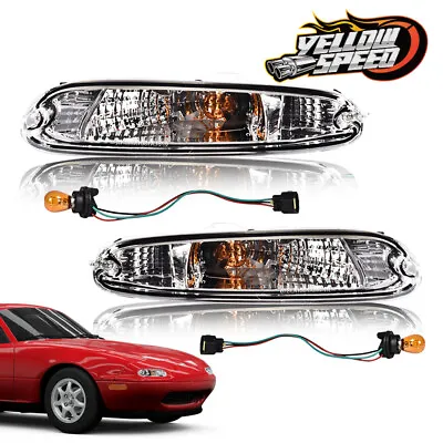 Bumper Mounted Marker Signal Parking Light Pair Fit For 90-97 Mazda Miata MX-5 • $21.30