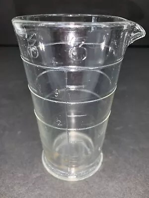 Vintage Clear Glass Beaker With Pour Spout And Markings Lab Supplies • $6.99