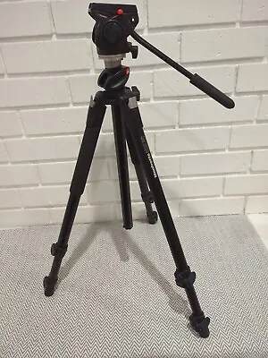 Manfrotto 055XPROB Tripod W/ 701HDV Pro Fluid Video Mini Head • $199