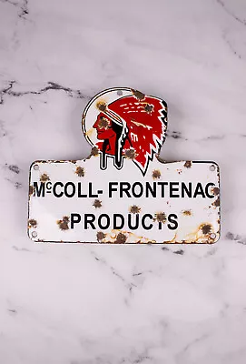 McColl-Frontenac Products Porcelain 9  Station Advertising Gas & Oil Sign • $95