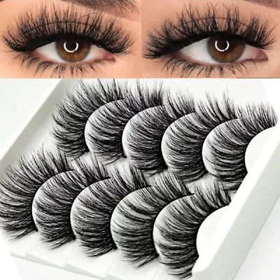 False Eyelashes Mink Natural Extension Black 3D Soft Lashes Makeup❀ • $1.77