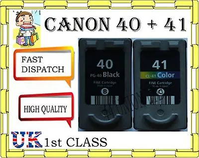 REMANUFACTURED Canon 40 And 41 Twinpack PG-40 AND CL-41 INK CARTRIDGES FOR CANON • £29.99