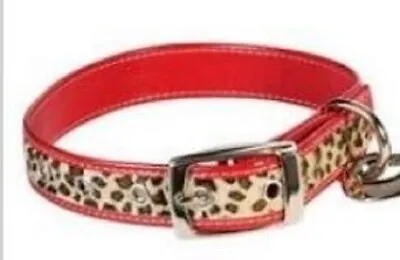 $7.19 • Buy Leopard Safari Dog Collar Red Brown Black Smaller Breeds