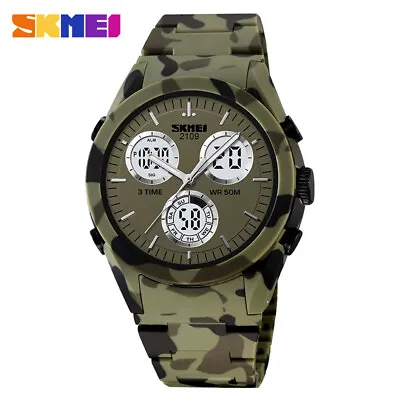 SKMEI Men Quartz Digital Watch Fashion LED Stopwatch Male Business Wristwatch • $13.68