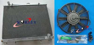 Aluminum Radiator +fan For Mitsubishi Pajero NM-NT 3.5/3.8 V6 24V GDi V65/V75 AT • $288