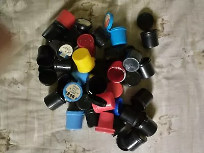 Vtg Lot Of 20 Empty Filmstrip Canisters Multicolor With Attached Lids • $6