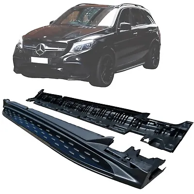 Side Steps For Mercedes GLE ML Gloss Black Running Boards W166 2012-19 OE Style • $185.52