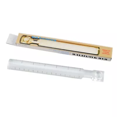 Portable Hand Held Ruler 2x Magnifier Bar 6  With 140 Mm Measuring Scale Acrylic • $7.50