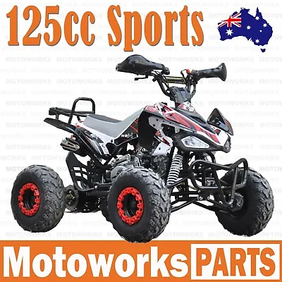 $1049 • Buy 125CC SPORTS SEMI AUTO ATV QUAD Dirt Bike Gokart 4 Wheeler Buggy Kids Red