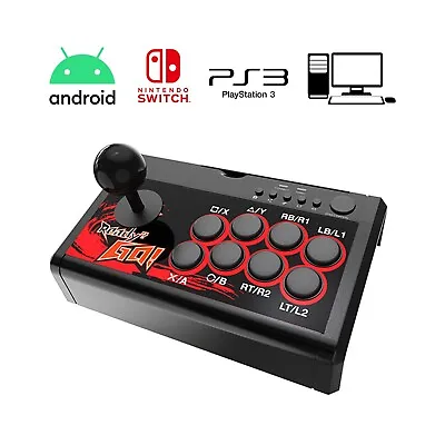 *Top Quality* USB Arcade Joysticks Fighting Stick For PC PS3 Switch Android • $44.99